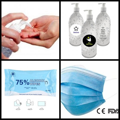 Hand Sanitiser, masks & wipes update