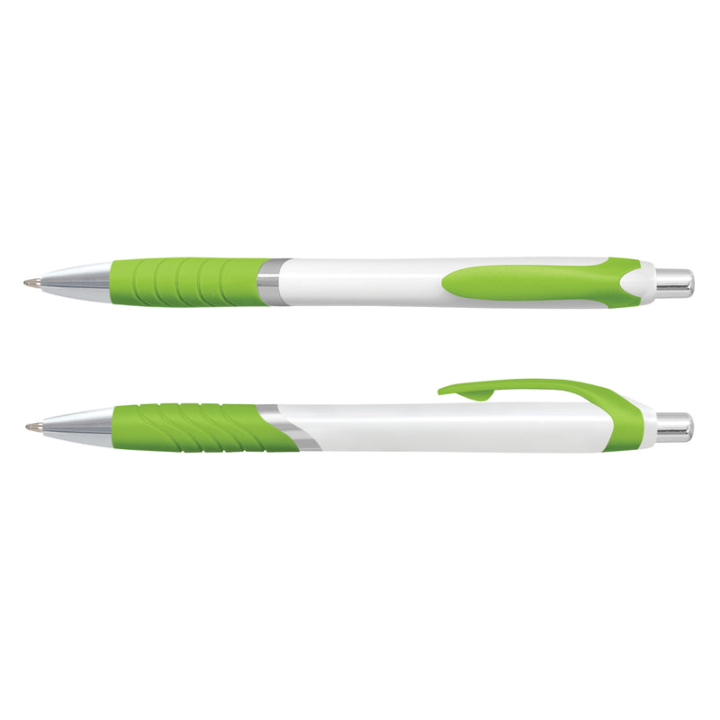 Jet Plastic Pen - White Barrel - with 1 colour print