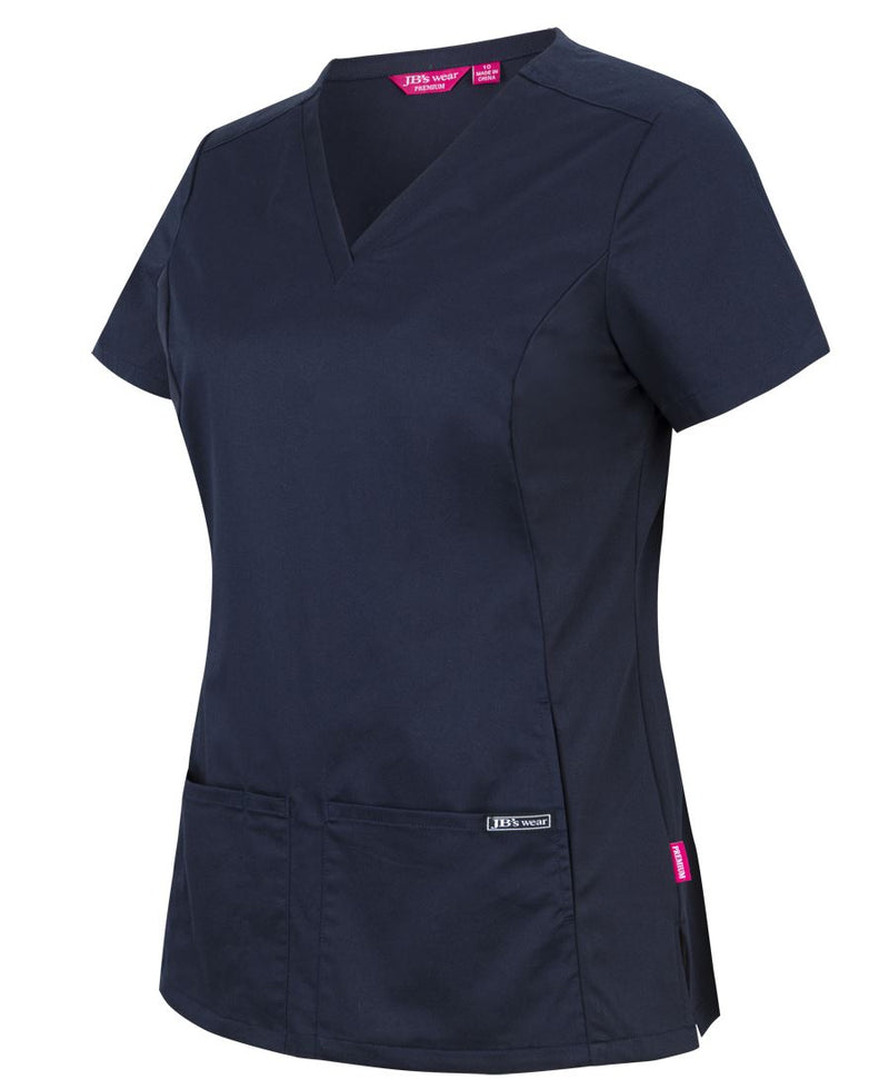 Premium Stretch Panel Scrub Top Ladies