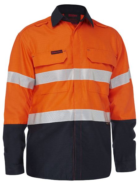 Apex 185 Taped Hi Vis FR Ripstop Vented Shirt Mens