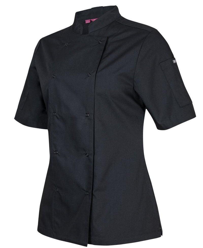 S/S Snap Button Chef Jacket Ladies