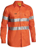 Bisley Workwear - BT6482 3M Taped Hi Vis Drill Shirt - Long Sleeve Front