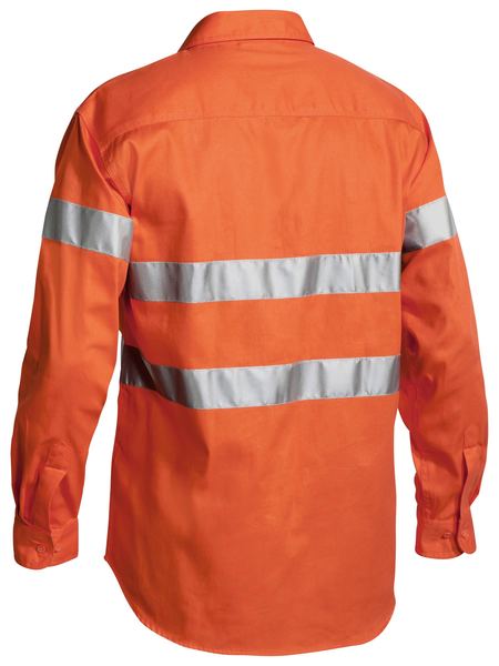 Bisley Workwear - BT6482 3M Taped Hi Vis Drill Shirt - Long Sleeve Rear