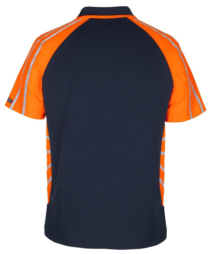 JB's Wear 6HSSR STREET SPIDER POLO WITH REFLECTIVE STRIPES REAR