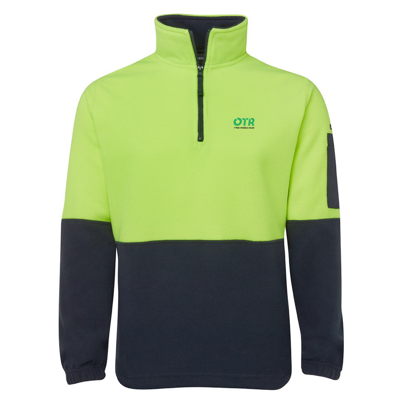 OTR - Hi Vis 1/2 Zip Polar Fleece (JB-6HVPF)