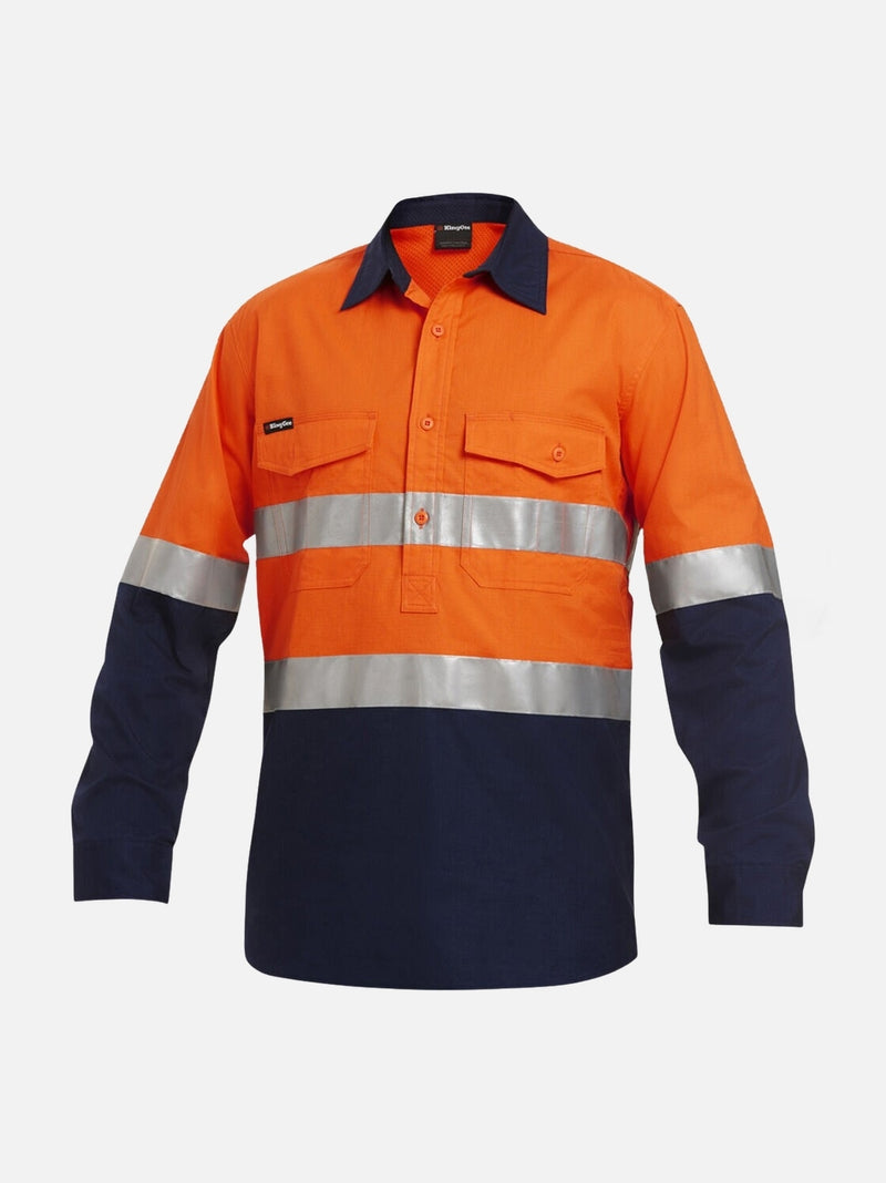 WORKCOOL 2 HI-VIS REFLECTIVE CLOSED FRONT SHIRT MENS