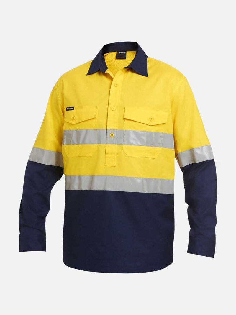 WORKCOOL 2 HI-VIS REFLECTIVE CLOSED FRONT SHIRT MENS