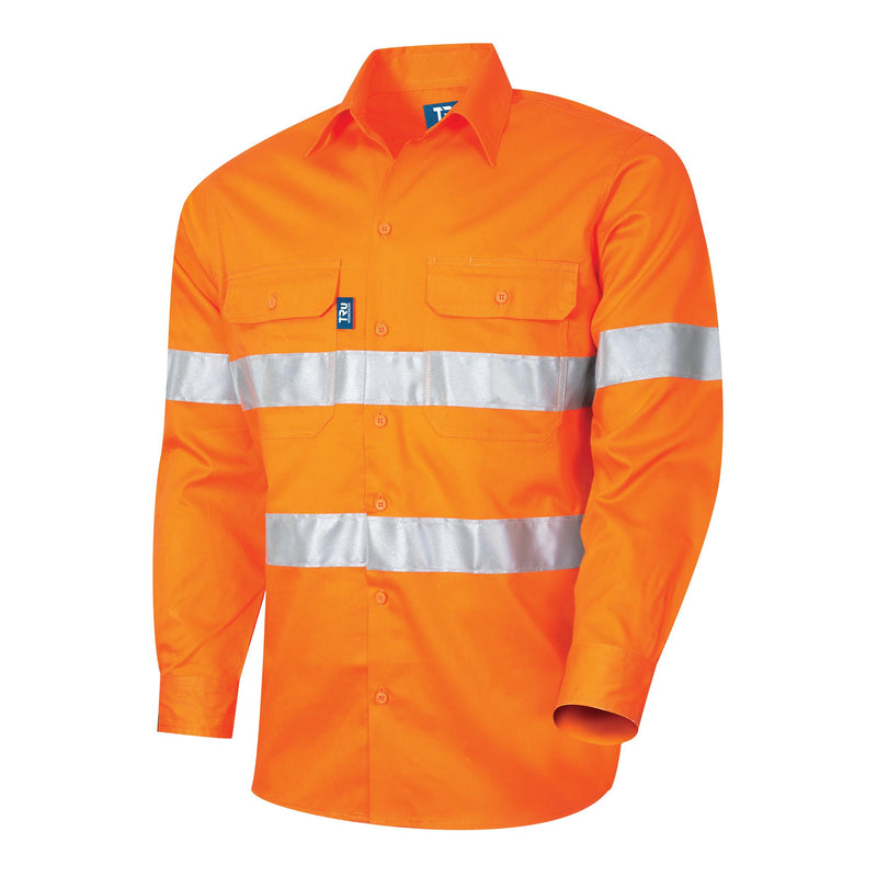 Regular Weight Cotton Hi Vis Shirt With Reflective Tape (Plus Series)