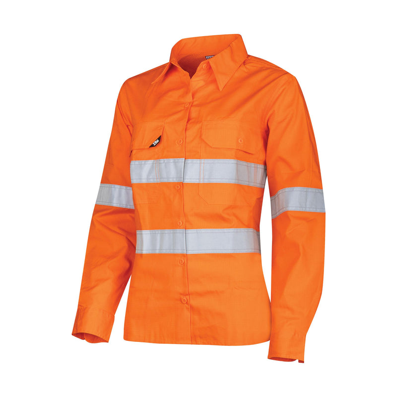 Ripstop Vented L/S Hi-Vis Shirt With Reflective Tape Ladies