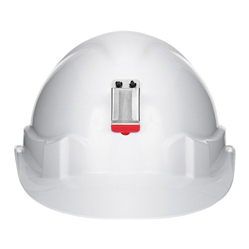 V6 Hard Hat Vented with Lamp Bracket and Pushlock Harness - White