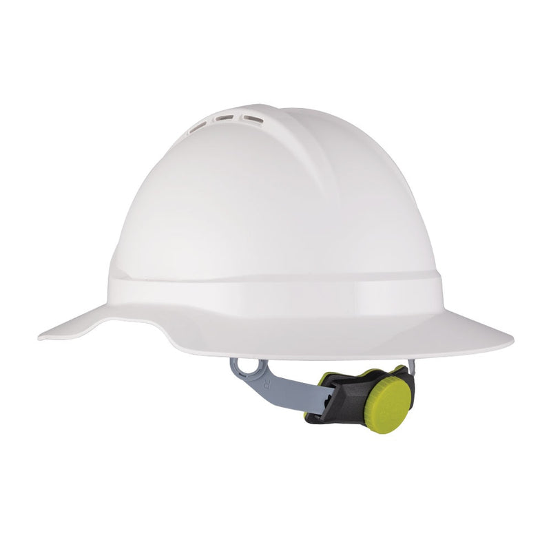 GT13 Type 1 ABS Vented Earmuff Suitable Broad Brim Hard Hat with Ratchet Harness - 10 PACK