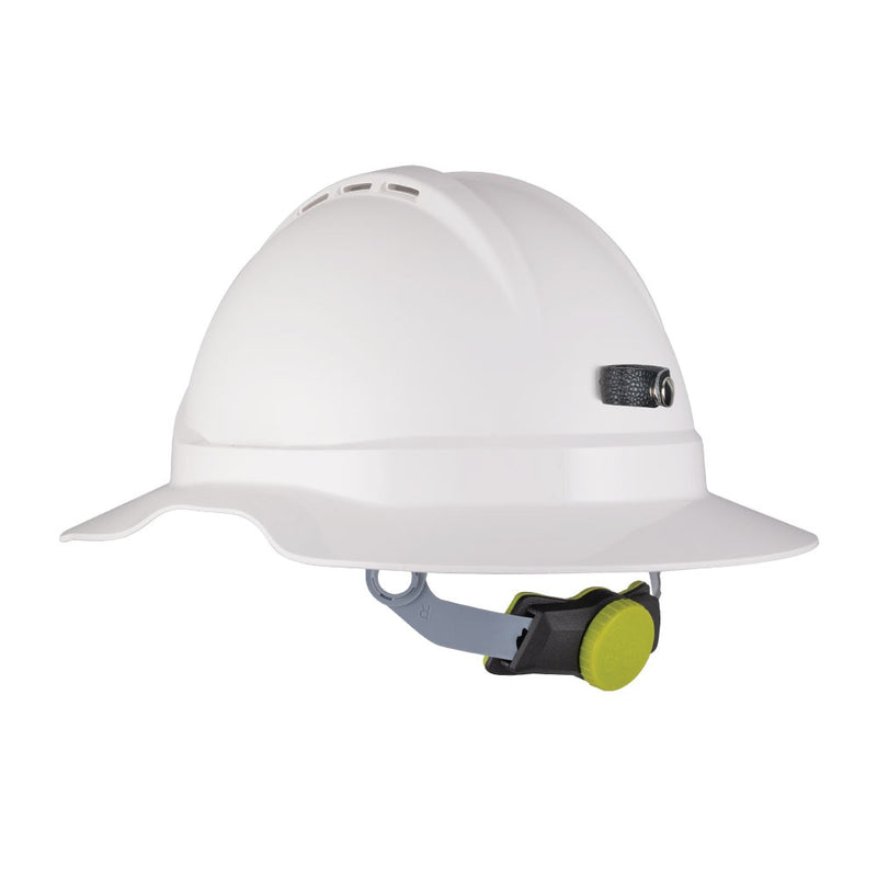 GT17 Type 1 ABS Vented Earmuff Suitable Miners Broad Brim Hard Hat with Ratchet Harness - 10 PACK