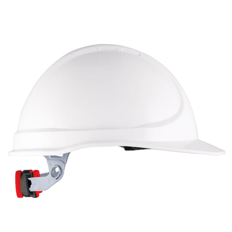 The Mate Essential Type 1 ABS Non-Vented Hard Hat with Ratchet Harness