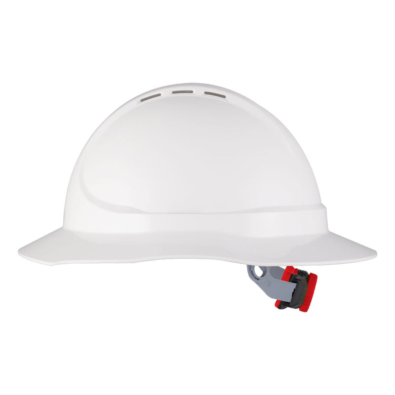 The Mate Type 1 ABS Vented Broad Brim Hard Hat with Ratchet Harness - 10 PACK