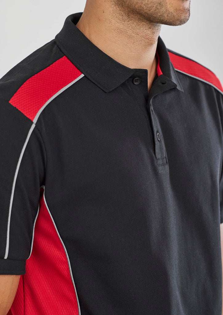 BIZ  P413US Grid Short Sleeve Polo Unisex zoom