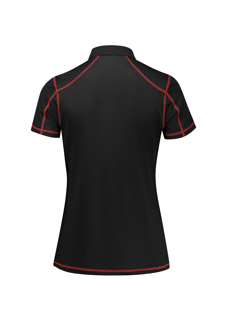 BIZ  P413US Grid Short Sleeve Polo Unisex rear