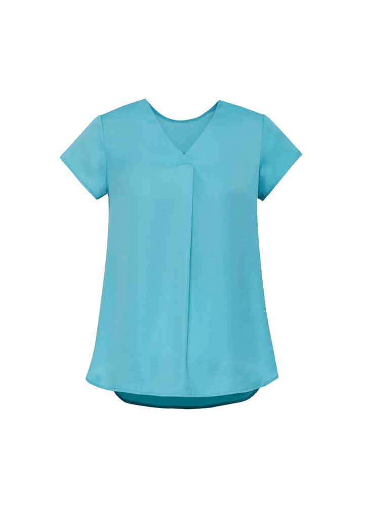 Kayla V-Neck Pleat Blouse