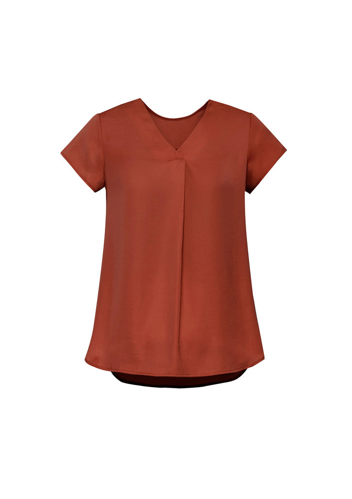 Kayla V-Neck Pleat Blouse