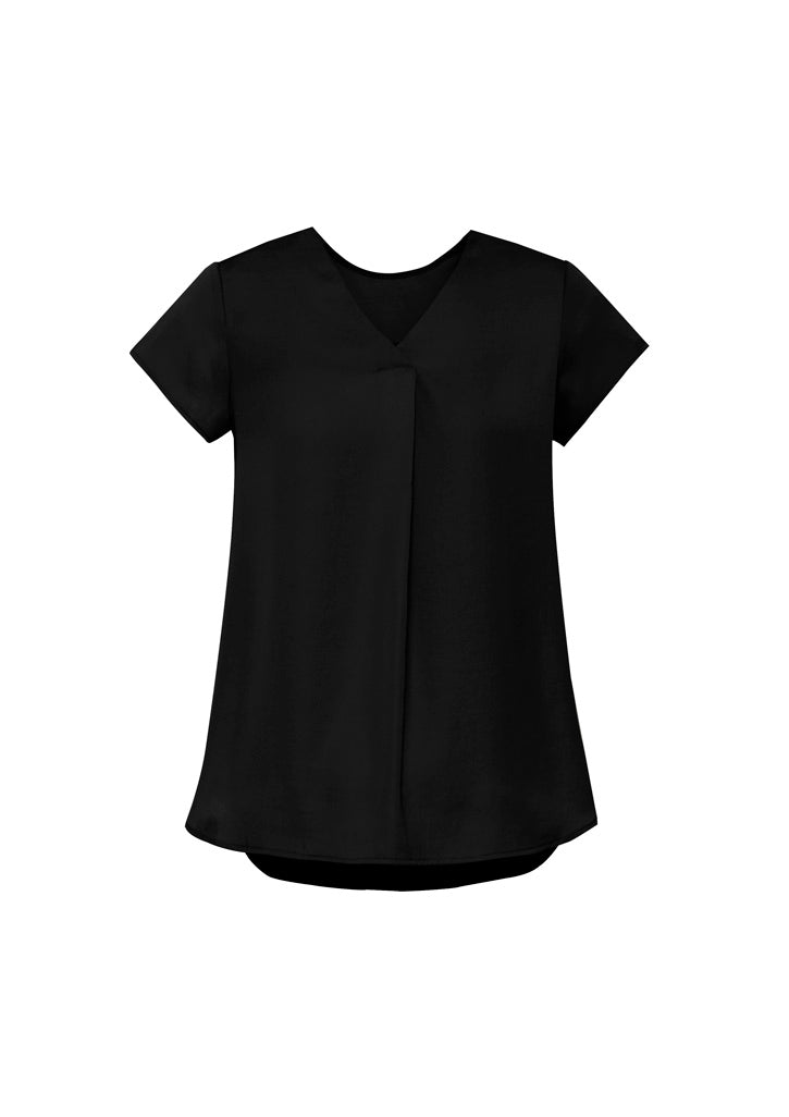 Kayla V-Neck Pleat Blouse