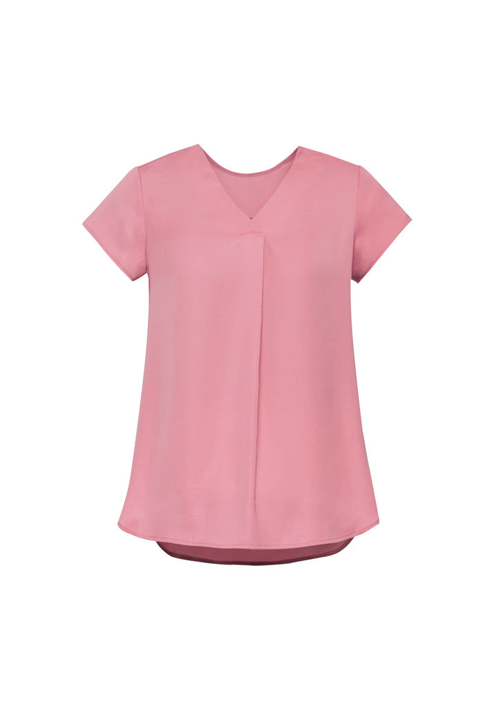 Kayla V-Neck Pleat Blouse