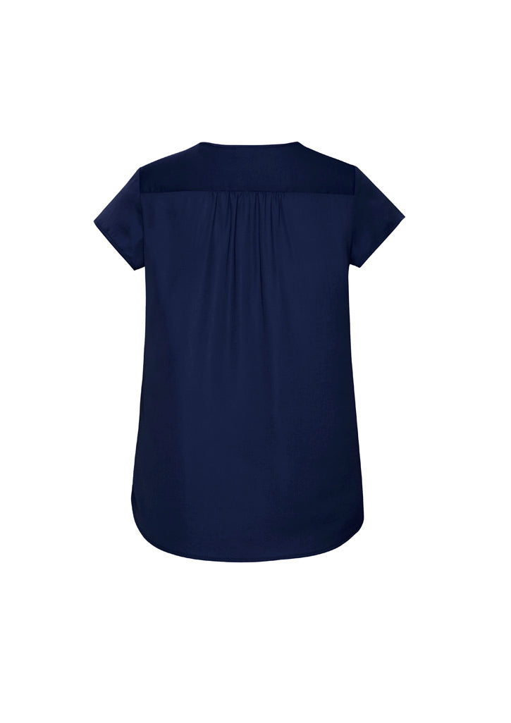 Kayla V-Neck Pleat Blouse