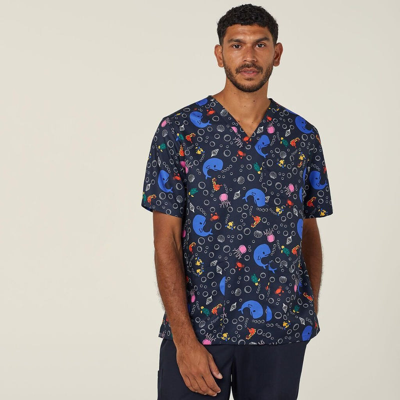 Scrub Top Printed Unisex - Under The Sea