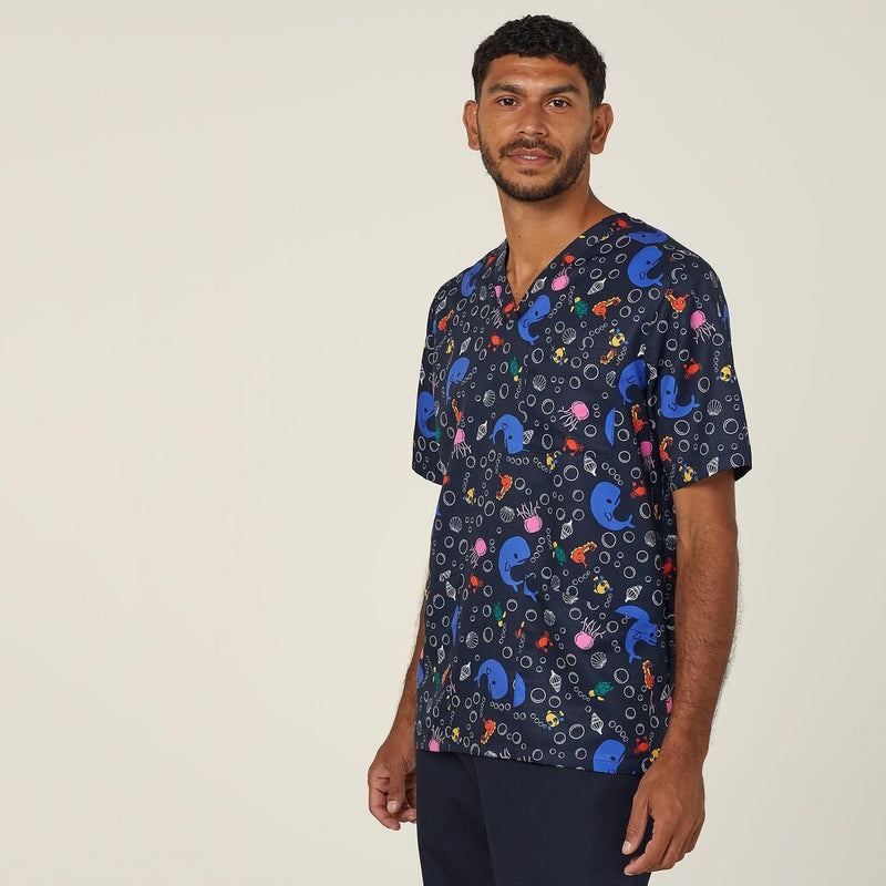 Scrub Top Printed Unisex - Under The Sea