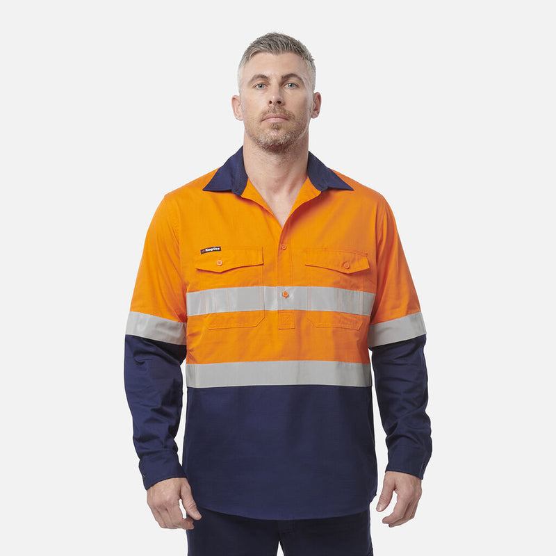 WORKCOOL 2 HI-VIS REFLECTIVE CLOSED FRONT SHIRT MENS