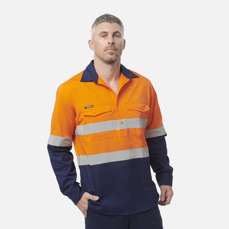 WORKCOOL 2 HI-VIS REFLECTIVE CLOSED FRONT SHIRT MENS