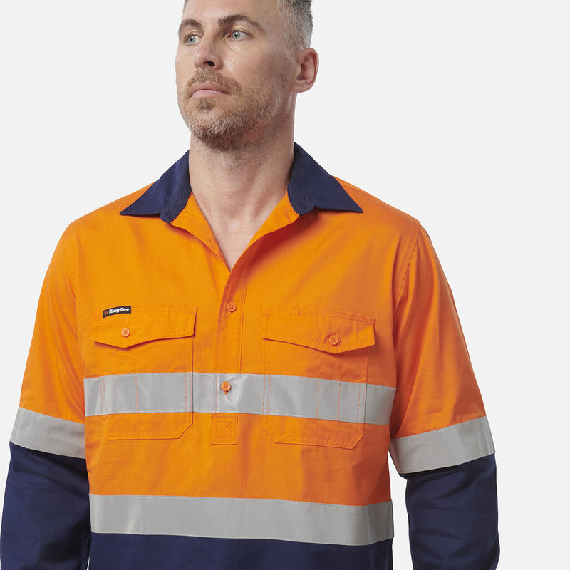 WORKCOOL 2 HI-VIS REFLECTIVE CLOSED FRONT SHIRT MENS