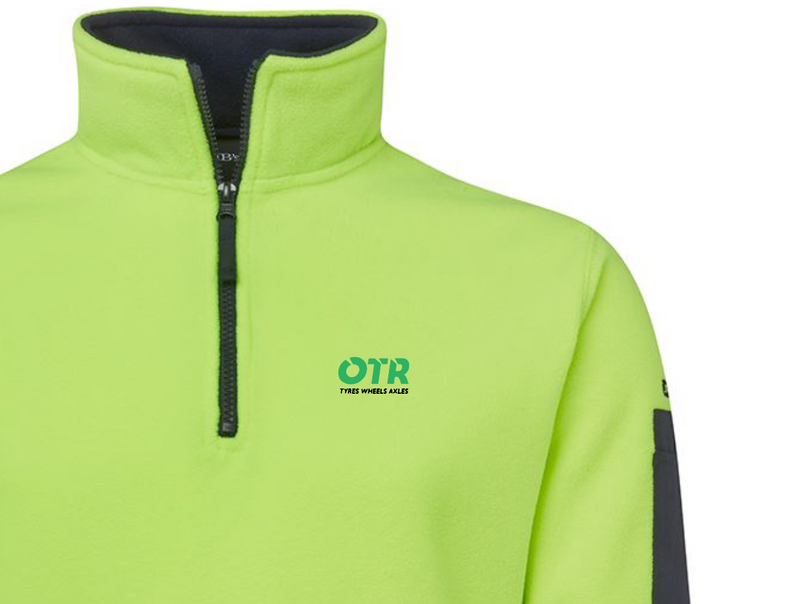 OTR - Hi Vis 1/2 Zip Polar Fleece (JB-6HVPF)