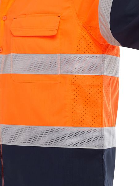 Bisley Workwear-BS6491T X AIRFLOW™ HI VIS TAPED STRETCH RIPSTOP SHIRT